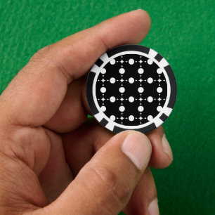 Weiße Tupfen, Tupfenmuster, Punkte, Getupft Pokerchips