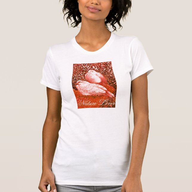 WEISSE TÜREN IN ROT / NATUR LOVER HERZ T-Shirt (Vorderseite)
