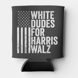 Weiße Typ für Harris Walz - amerikanische Flaggenw Dosenkühler
