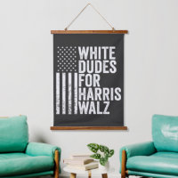 Weiße Typ für Harris Walz - amerikanische Flaggenw