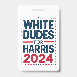 Weiße Typen für Harris-2024 Ausweis