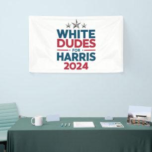 Weiße Typen für Harris-2024 Wahl Banner
