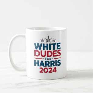 Weiße Typen für Harris-2024 Wahl Kaffeetasse