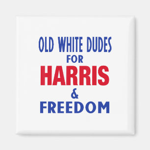 Weiße Typen für Harris und die Wahl zur Freiheit Magnet