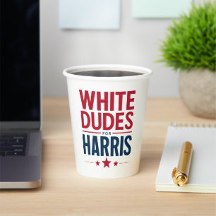 Weiße Typen für Harris Wahl Kamala Harris 2024 Pappbecher