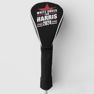 Weiße Typen für Kamala Harris 2024 Golf Headcover