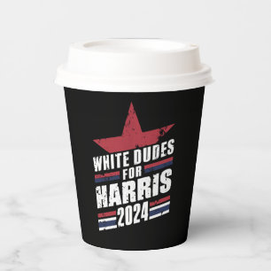Weiße Typen für Kamala Harris 2024 Pappbecher