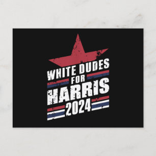 Weiße Typen für Kamala Harris 2024 Postkarte