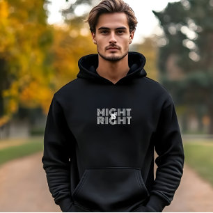 Weiße Typografie inspirierendes Zitat rechts Hoodie