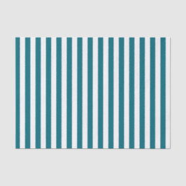 Weiße und Aquamarine blaue Streifen Seidenpapier