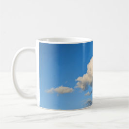 Weiße und beige Wolke Kaffeetasse