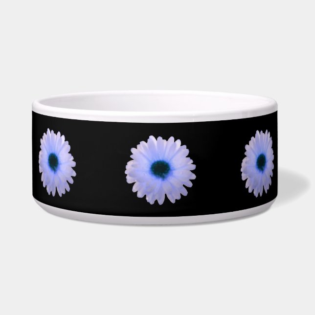 Weiße und blaue Marigold Dog Bowl Napf (Vorderseite)