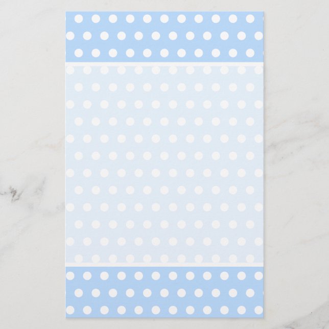 Weiße und blaue Polka Dot Muster. Spotty. (Vorderseite)