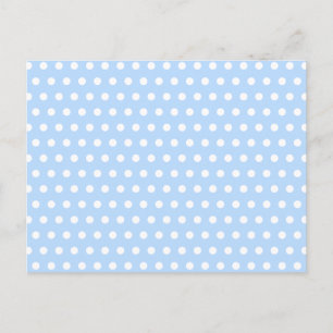 Weiße und blaue Polka Dot Muster. Spotty. Postkarte