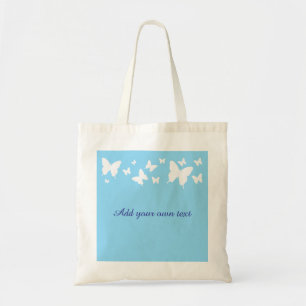 Weiße und blaue Schmetterlings-Tasche Hochzeitsges Tragetasche
