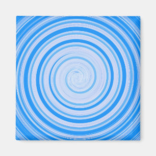 Weiße und blaue Spirale Magnet