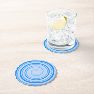 Weiße und blaue Spirale Untersetzer