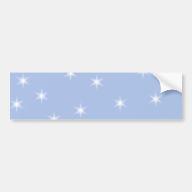Weiße und blaue Stern-Entwurf Autoaufkleber (Vorne)