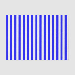Weiße und blaue Streifen Seidenpapier