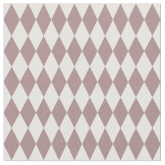 Weiße und dunkelbraune rosa Harlekin-Diamanten Stoff