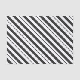 Weiße und dunkelgraue Candy Cane Diagonal Streifen Seidenpapier