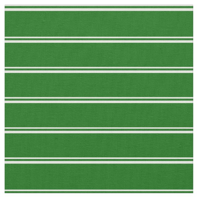 Weiße und dunkelgrüne Streifen Stoff (Nahaufnahme)