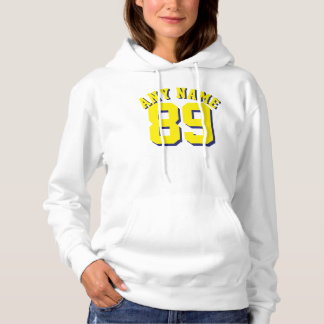 Weiße und gelbe Erwachsene | Sports Jersey Design Hoodie