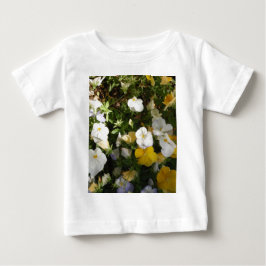 Weiße und gelbe Stiefmütterchen Baby T-shirt