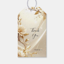 Weiße und goldene Blumen-Geschenkkarte