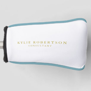 Weiße und goldene Farben Professionelles, modernes Golf Headcover