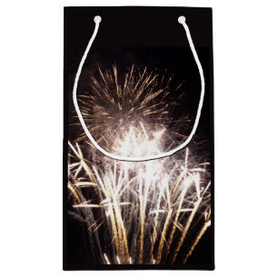 Weiße und goldene Feuerwerke I Patriotische Feier Kleine Geschenktüte