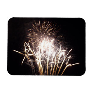 Weiße und goldene Feuerwerke I Patriotische Feier Magnet