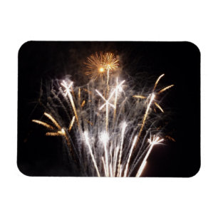 Weiße und goldene Feuerwerke II Patriotische Feier Magnet