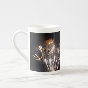Weiße und goldene Feuerwerke II Patriotische Feier Prozellantasse