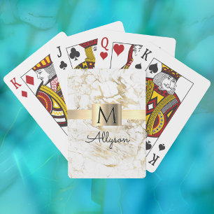 Weiße und goldene Marmor, Goldene Schachtel, Name Spielkarten
