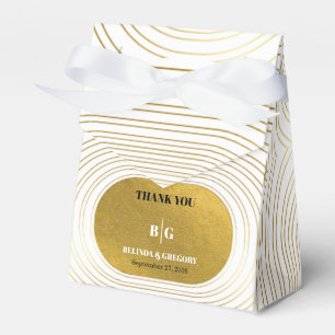 Weiße und goldene moderne Minimalistische Arch-Hoc Geschenkschachtel