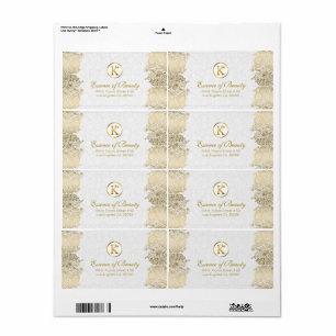 Weiße und goldene Paisley-Rahmen