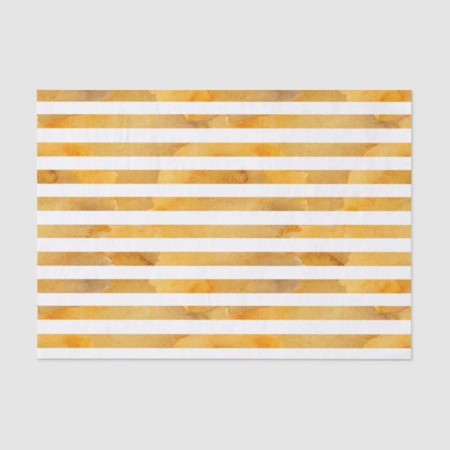 WEISSE UND GOLDSTREIFEN MIT HERBSTLAUBEN SEIDENPAPIER (Vorderseite)