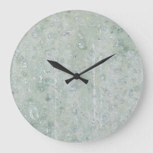 Weiße und graue abstrakte Malerei Große Wanduhr