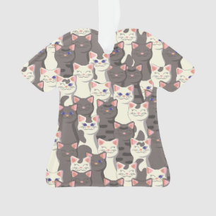 Weiße und graue Katzen Ornament