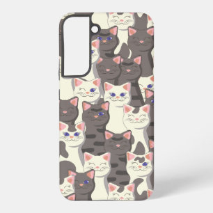 Weiße und graue Katzen Samsung Galaxy Hülle