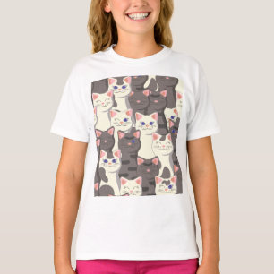Weiße und graue Katzen T-Shirt