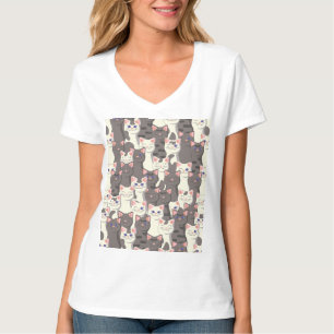 Weiße und graue Katzen T-Shirt