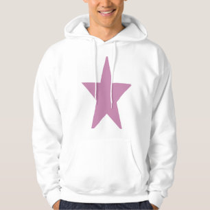 Weiße und große rosa Sternhoodies für Männer Hoodie