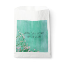 Weiße und grüne Babys in der Blütendusche