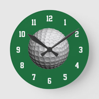 Weiße und grüne Golf-Uhr Runde Wanduhr