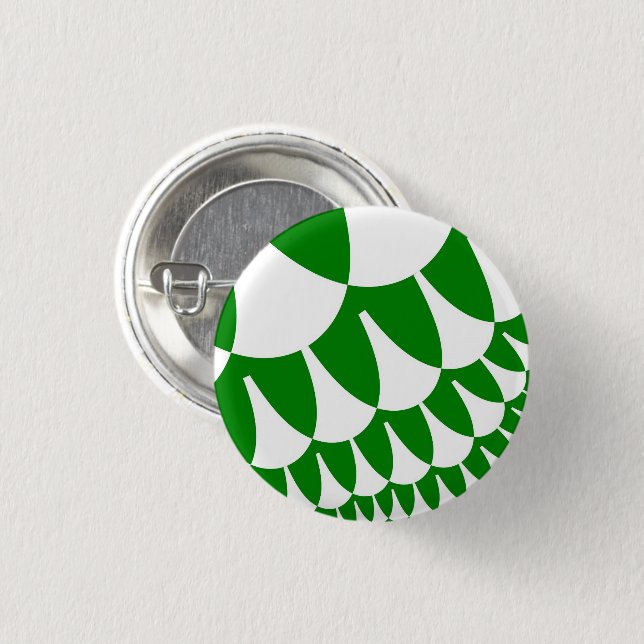 Weiße und grüne Skalen Button (Vorne & Hinten)