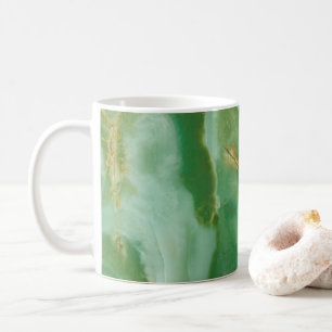 Weiße und grüne Steinstruktur Kaffeetasse