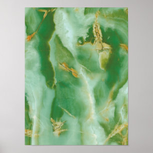 Weiße und grüne Steinstruktur Poster