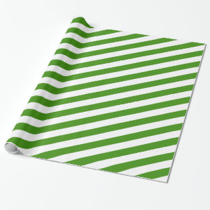 Weiße und grüne Streifen Geschenkpapier